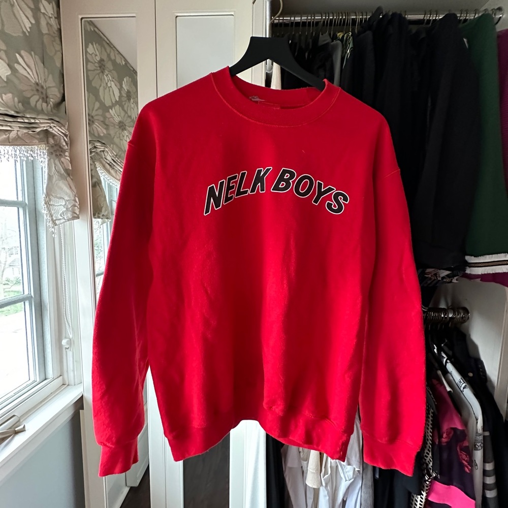 Nelk Boys Red Crewneck Sweatshirt